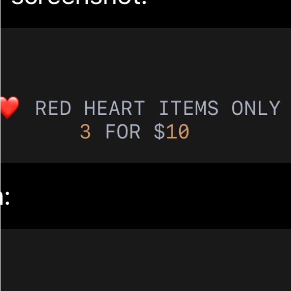 Red Heart 3X10 
❤️❤️❤️❤️❤️
Only red ❤️